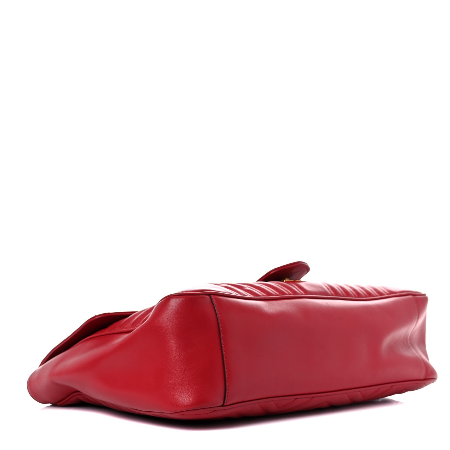 Gucci Calfskin Matelasse Large GG Marmont Shoulder Bag Hibiscus Red 4 of 17