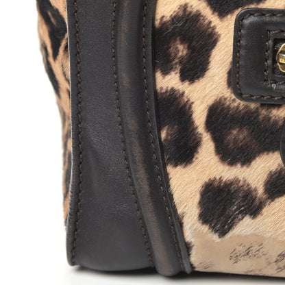 Celine Leopard Pony Hair Mini Luggage Black 8 of 9