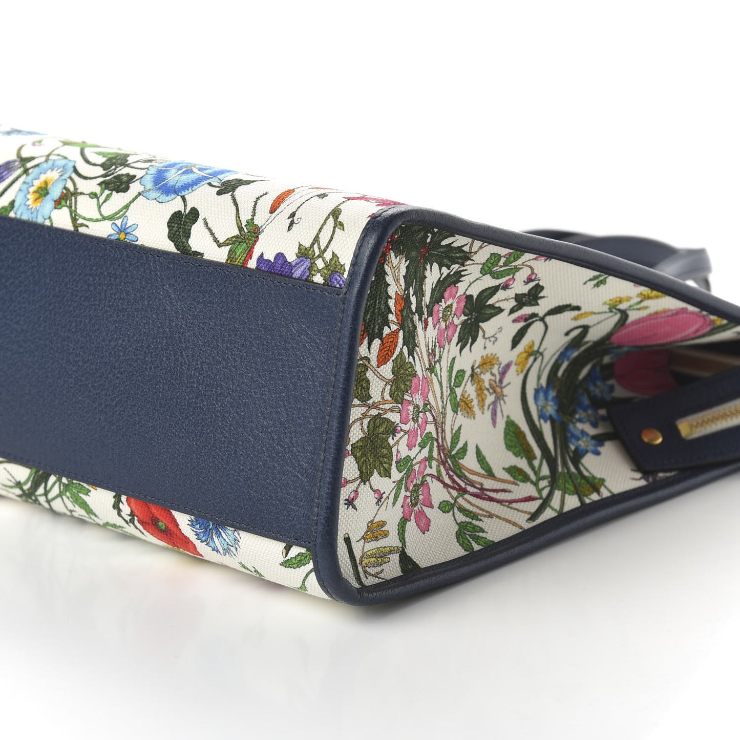 Canvas Large Flora Tote Navy Multicolor