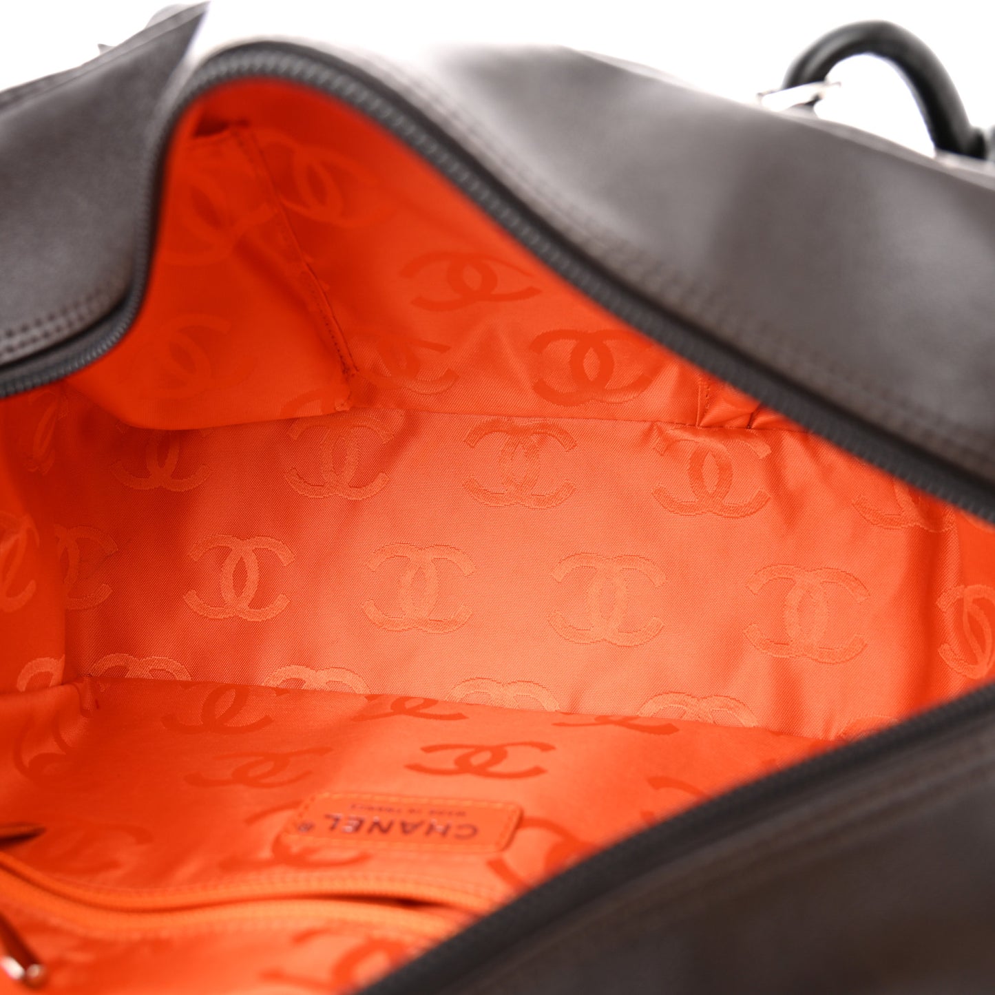 Calfskin Quilted Large Cambon Bowler Dark Brown