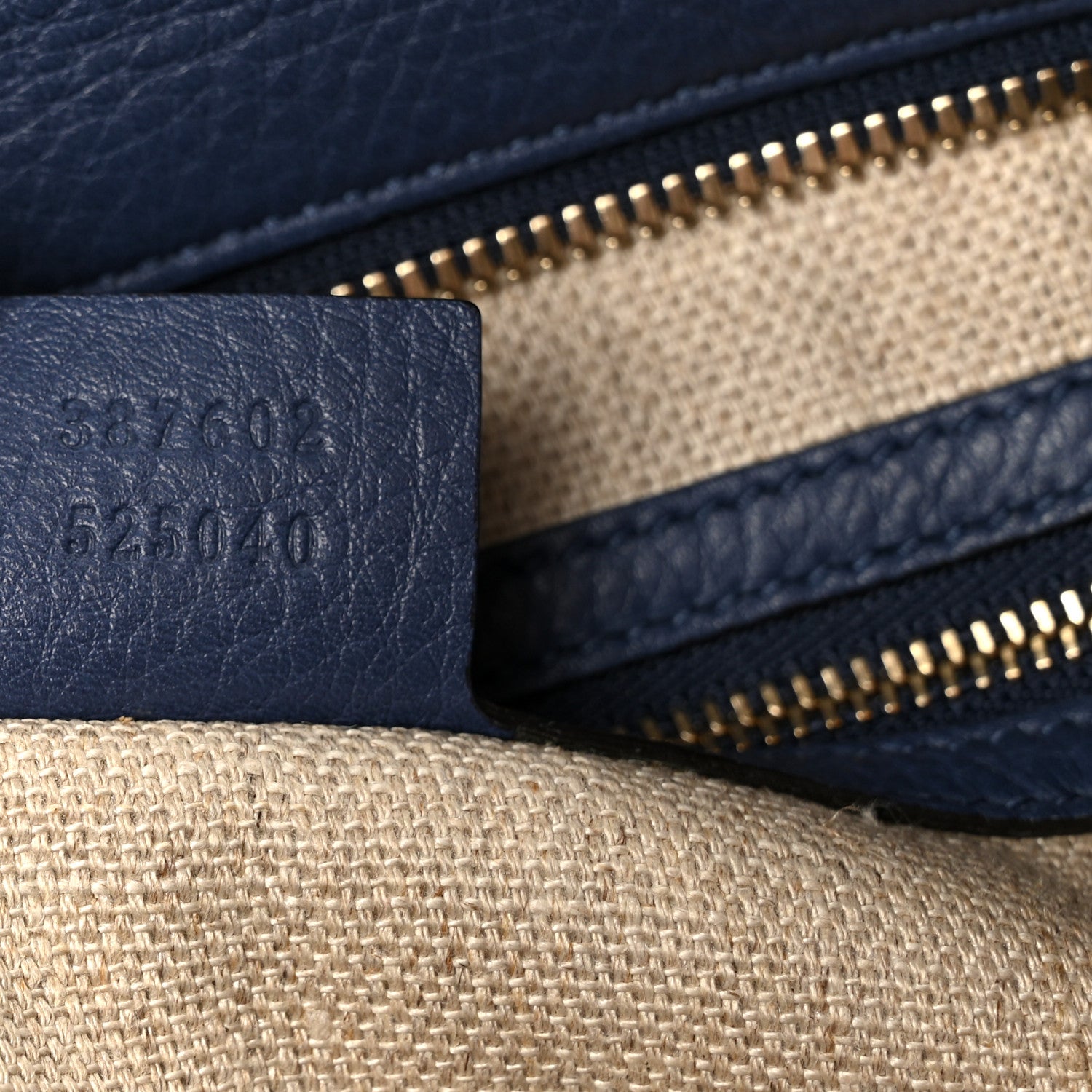 Gucci Monogram Cellarius Calfskin Tote Beige Ebony Blue 7 of 12
