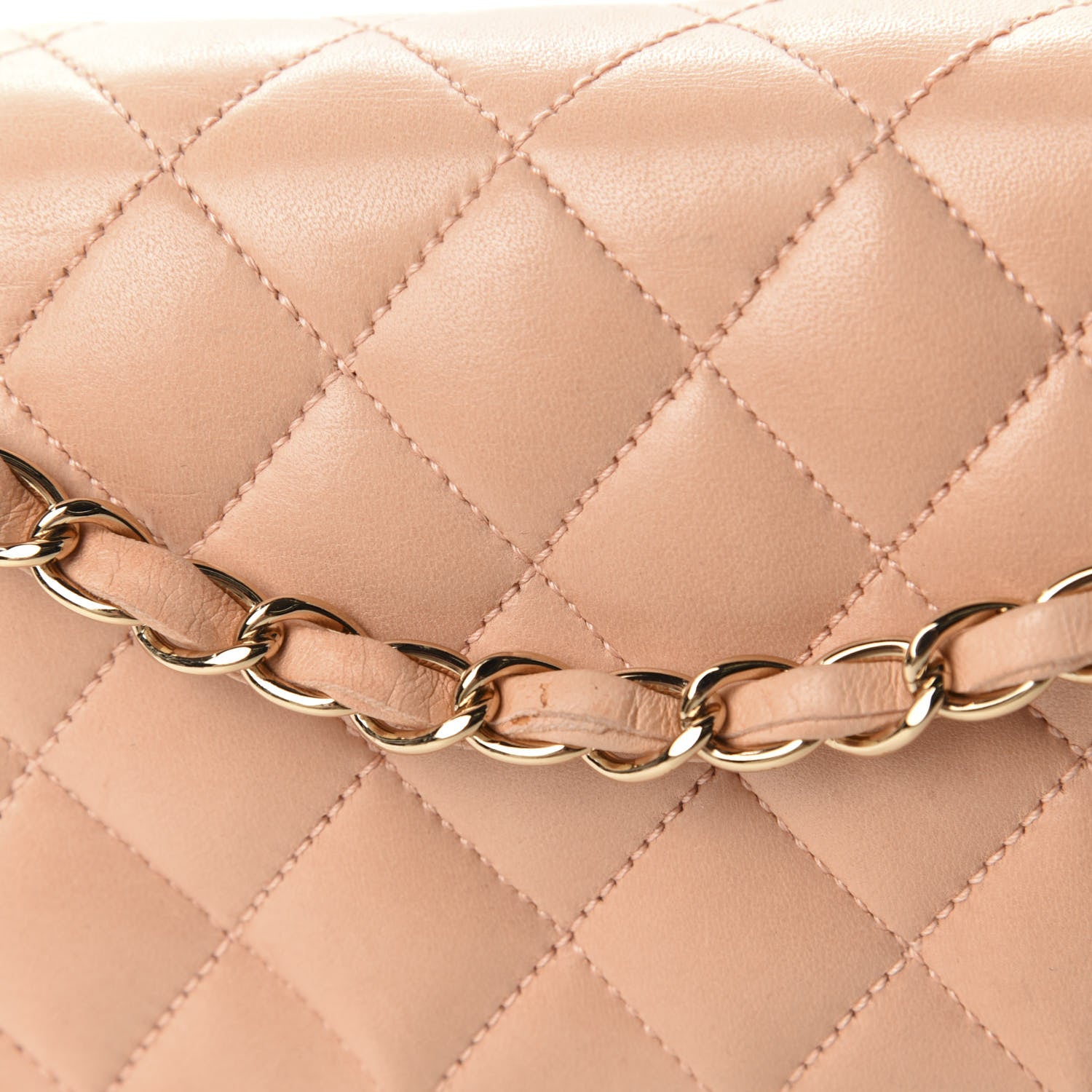 Chanel Lambskin Quilted Medium Double Flap Salmon Pink 11 of 13