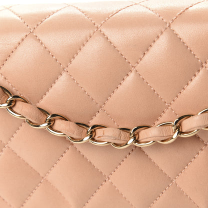 Chanel Lambskin Quilted Medium Double Flap Salmon Pink 11 of 13