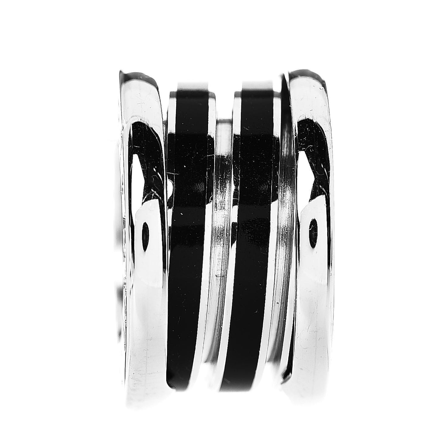 18K White Gold Black Enamel B.zero1 Pendant