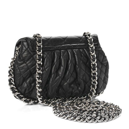 Chanel Washed Lambskin Quilted Mini Chain Around Flap Black 3 of 10