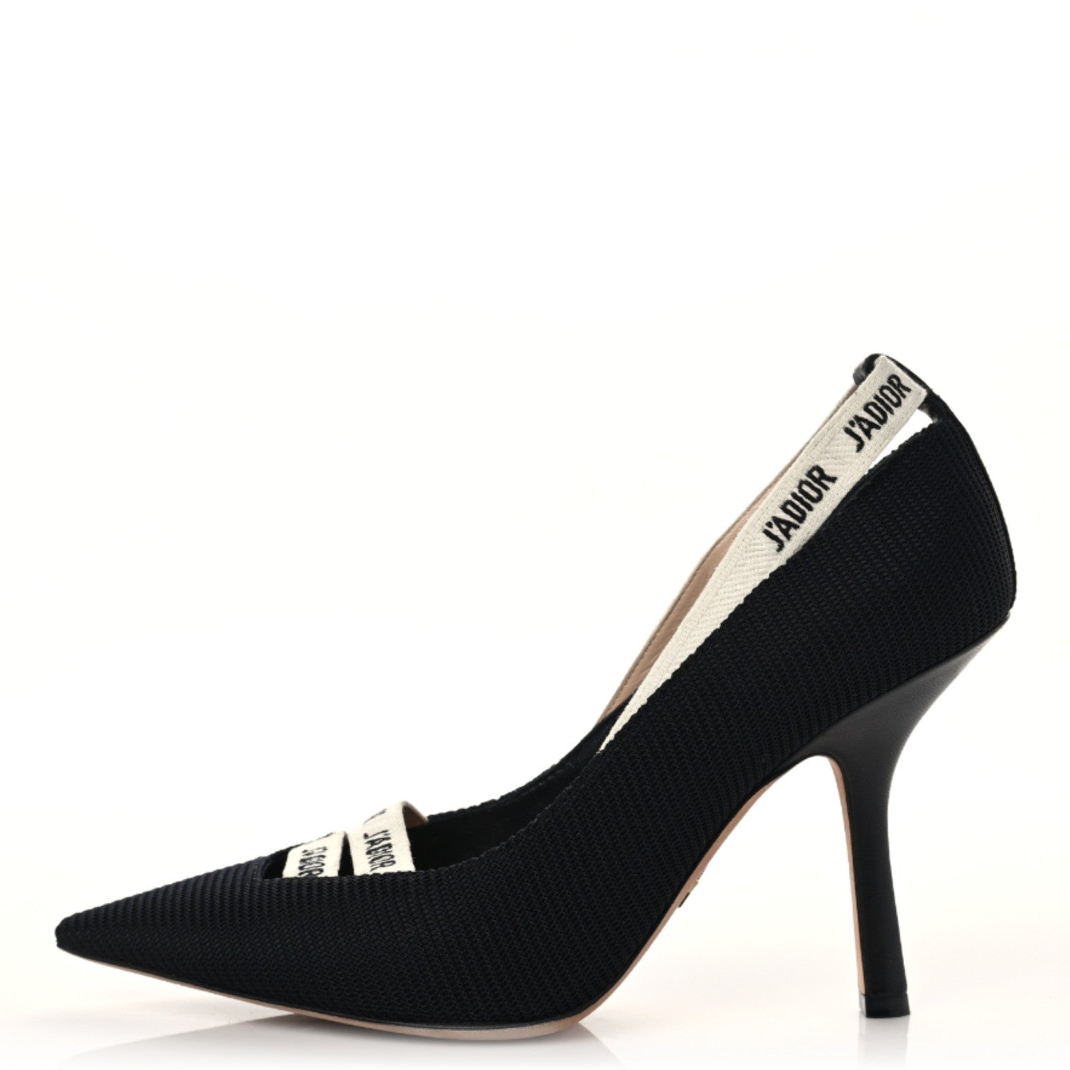 Christian Dior Technical Canvas J'Adior Ribbon Pumps 39.5 Black 1 of 10