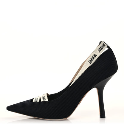 Christian Dior Technical Canvas J'Adior Ribbon Pumps 39.5 Black 1 of 10