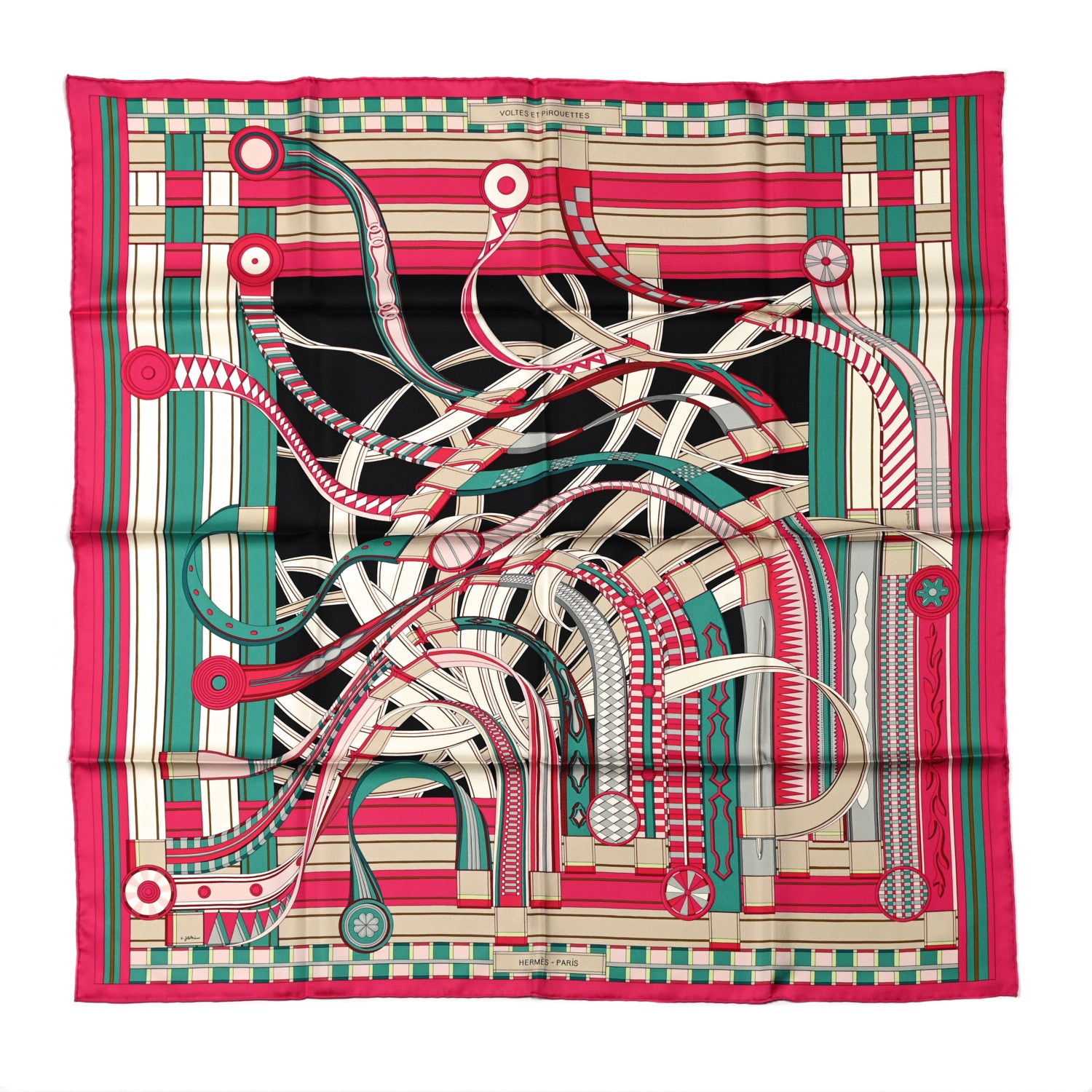 Hermes Silk Voltes Et Pirouettes Scarf 90 1 of 6