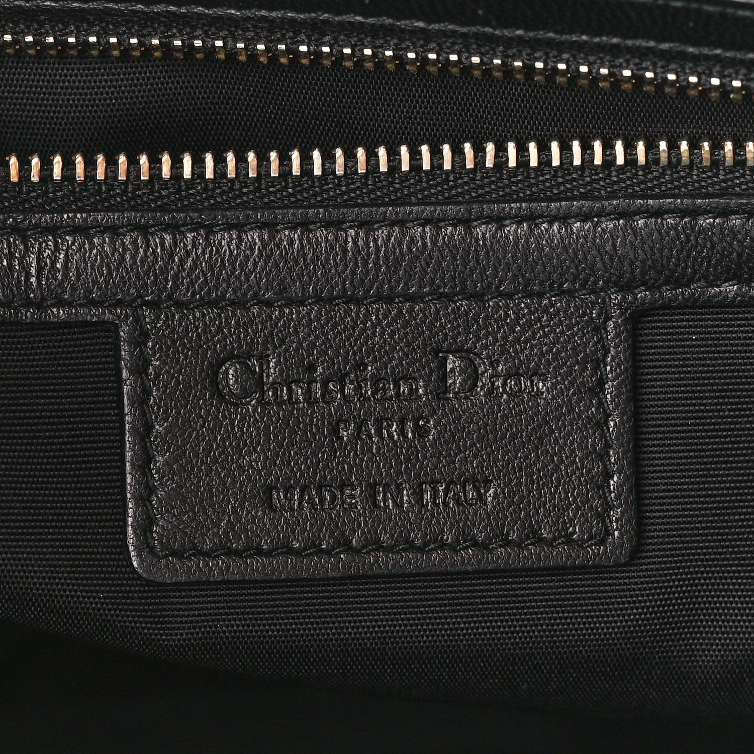 Christian Dior Lambskin Cannage Pouch Black 7 of 12