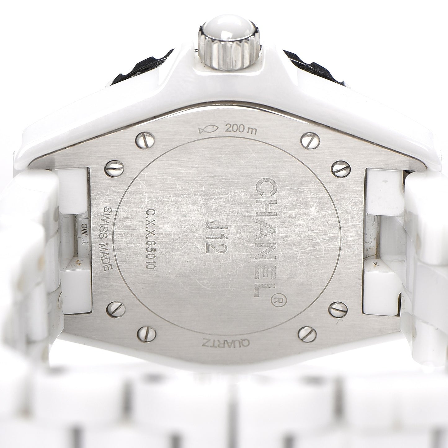 Stainless Steel Ceramic 33mm J12 Quartz Watch White