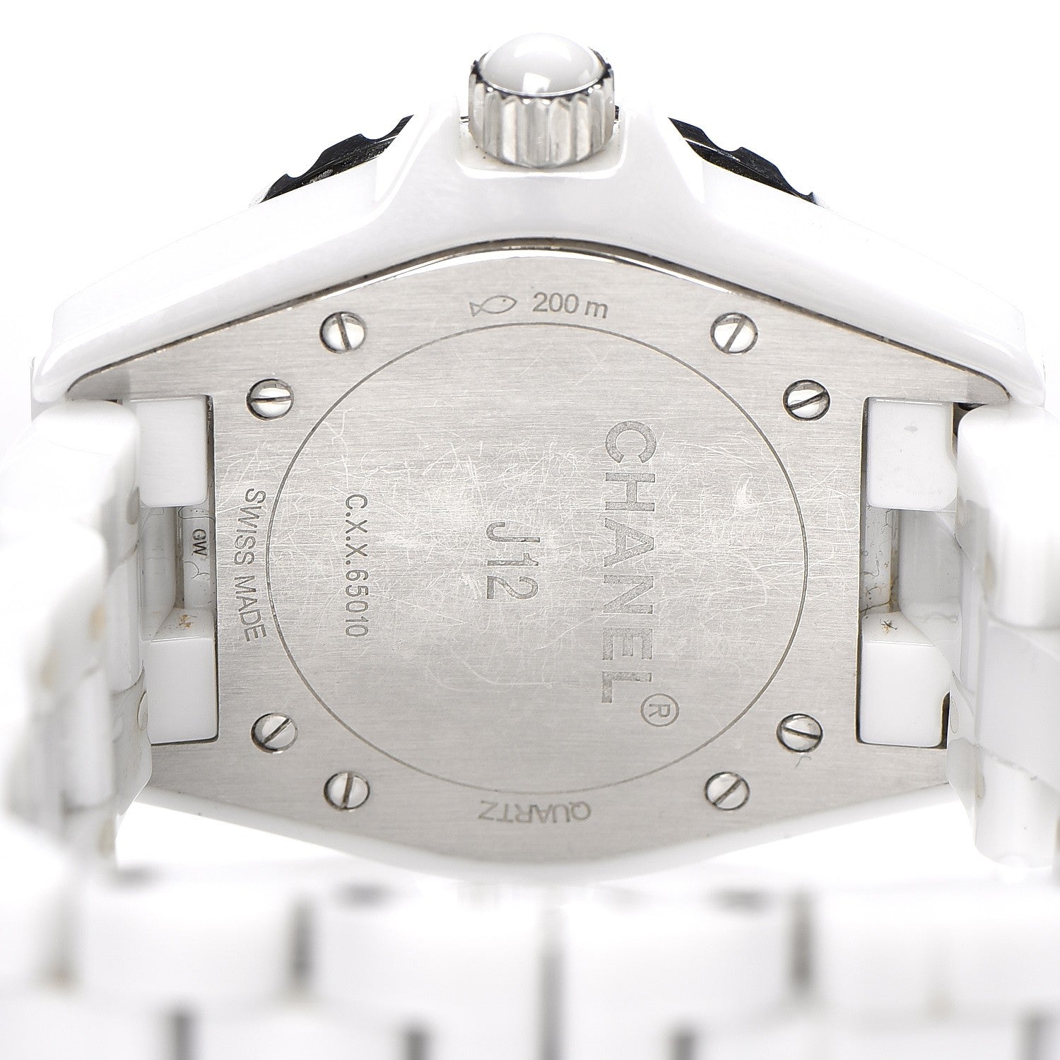 Chanel Stainless Steel Ceramic 33mm J12 Quartz Watch White 5 of 7