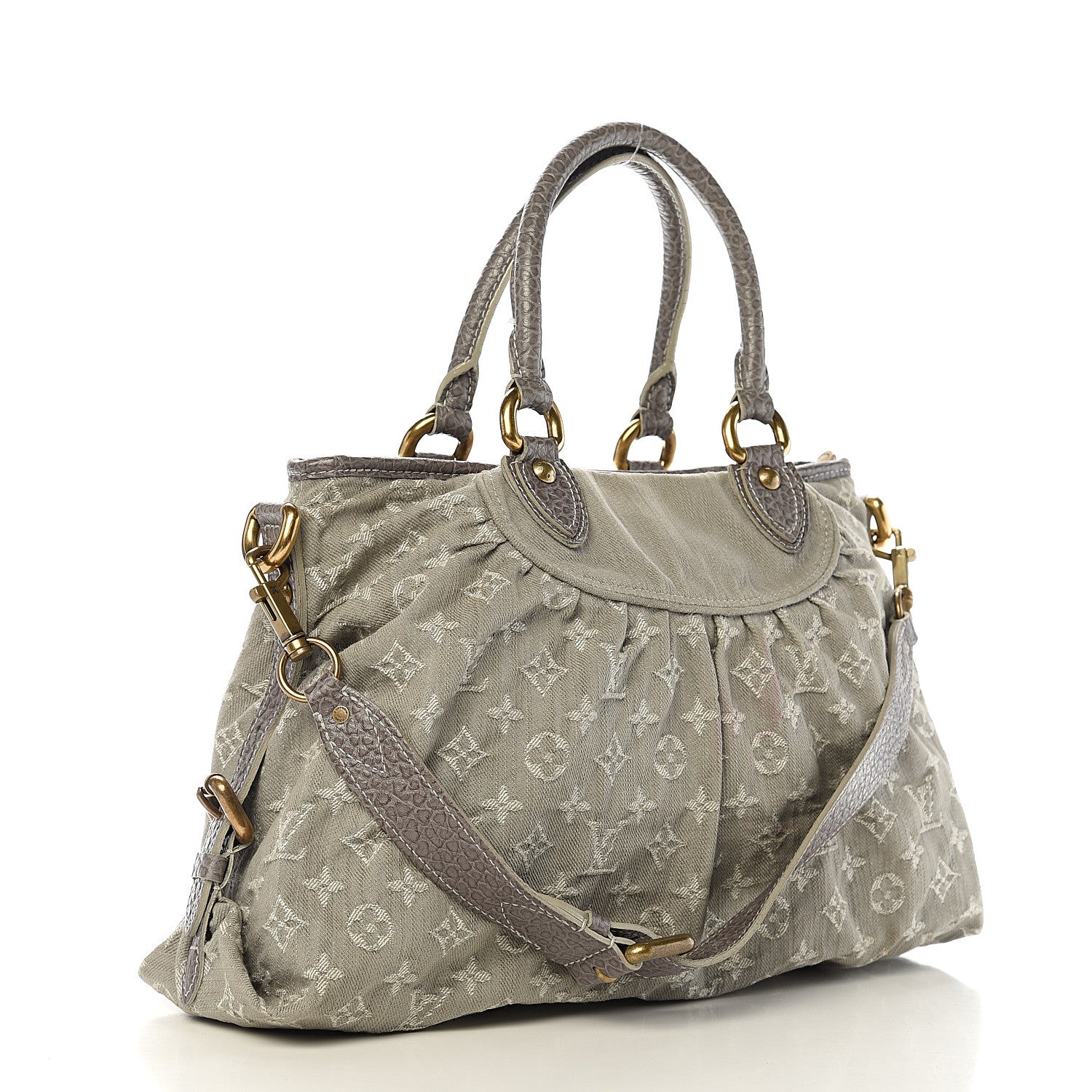 Louis Vuitton Denim Neo Cabby MM Grey 2 of 10