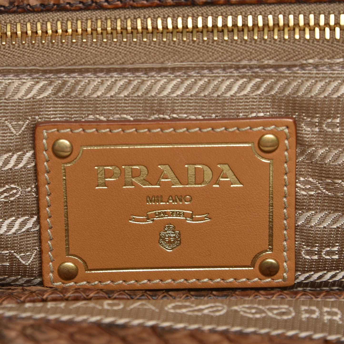 Python Top Handle Frame Bag Naturale