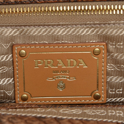 Prada Python Top Handle Frame Bag Naturale 7 of 8