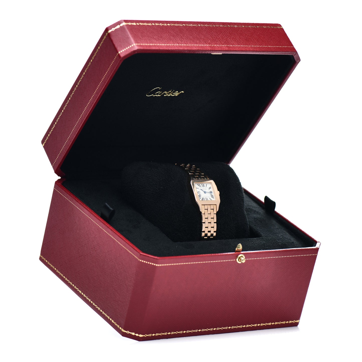 18K Pink Gold 22mm Santos Demoiselle Quartz Watch