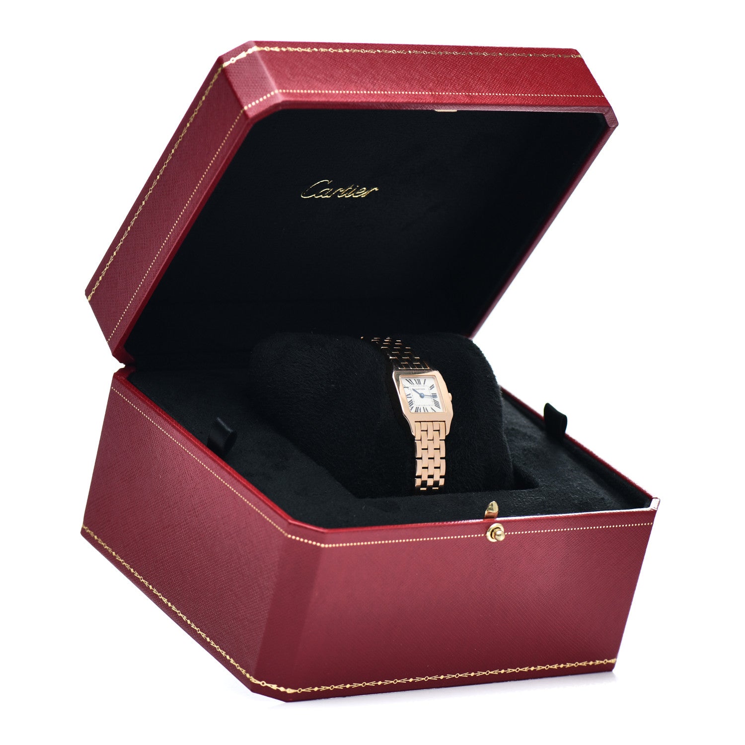 Cartier 18K Pink Gold 22mm Santos Demoiselle Quartz Watch 5 of 5