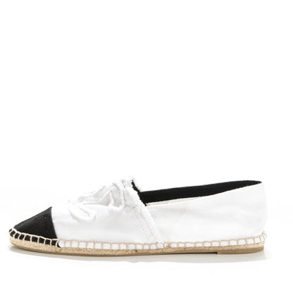 Chanel Canvas CC Espadrilles 41 White Black 1 of 11