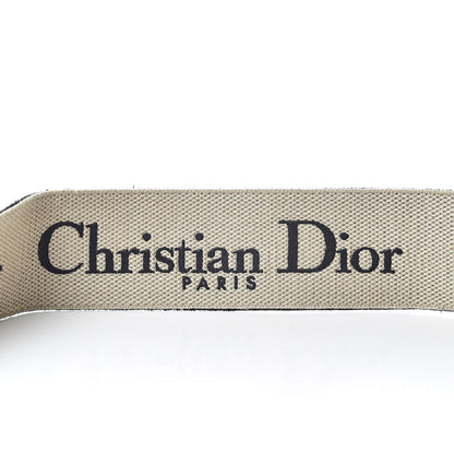 Christian Dior Canvas Embroidered Shoulder Strap Blue 3 of 5