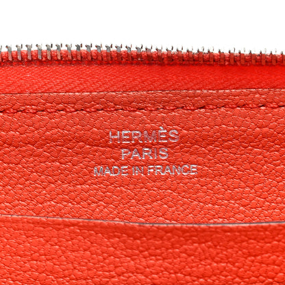 Hermes Swift Pegase Pop Azap Wallet Gris Perle Orange 6 of 8