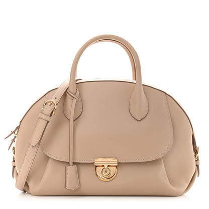 Salvatore Ferragamo Calfskin Fiamma Bag New Bisque 1 of 10