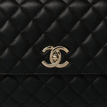 Chanel Caviar Quilted Small Coco Handle Flap Black 7 of 10