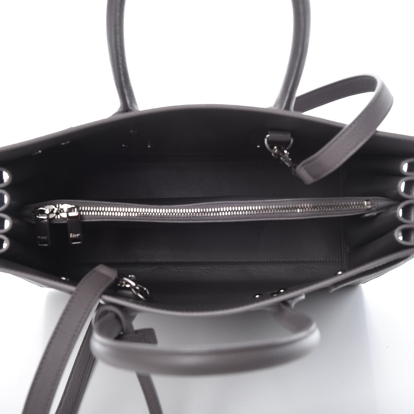 Grained Calfskin Small Sac De Jour Fog
