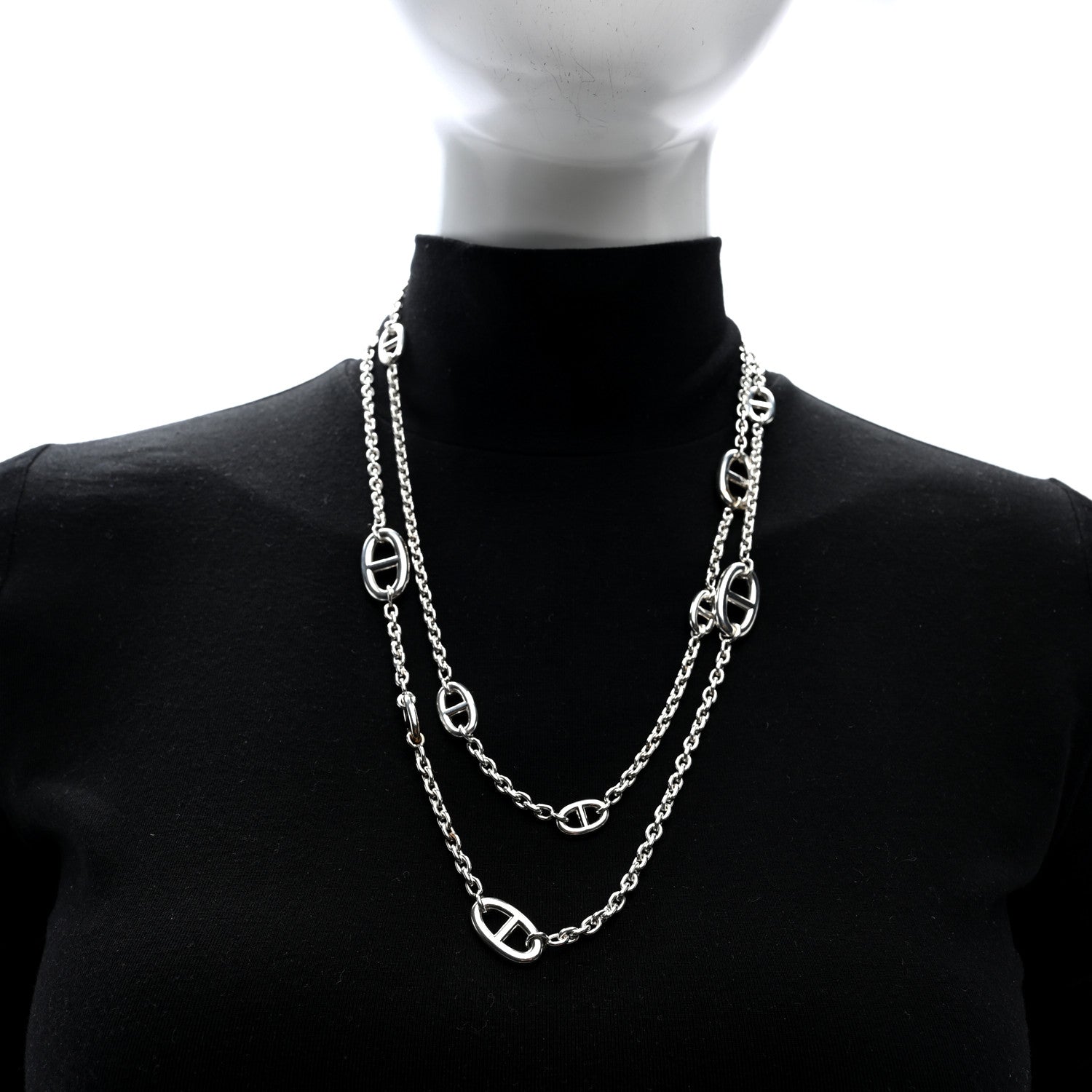 Hermes Sterling Silver Farandole Necklace 120 2 of 4