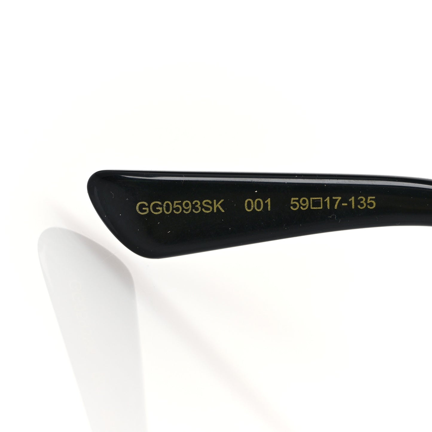 Metal Square Frame GG0593SK Sunglasses Gold Black