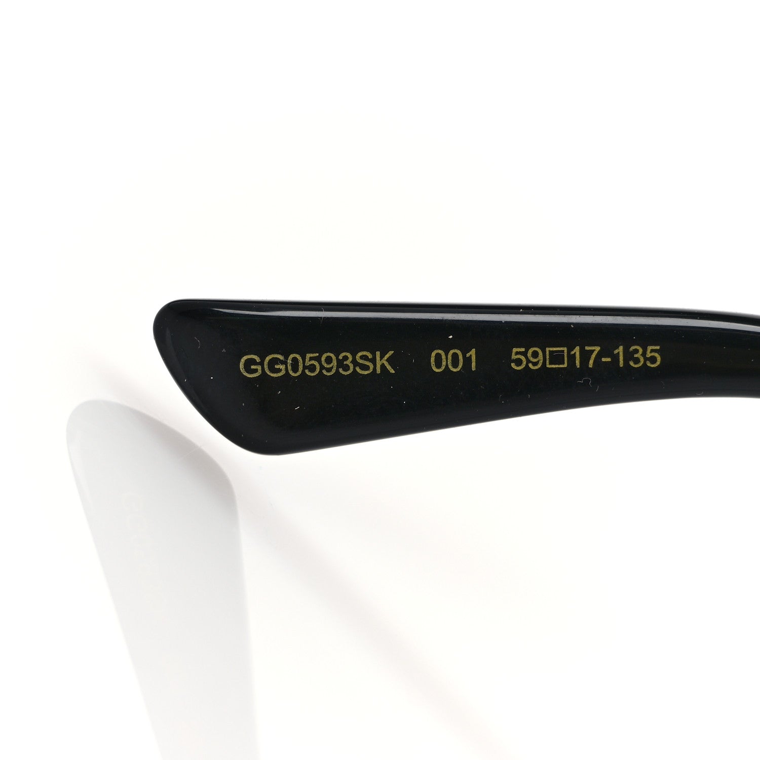 Gucci Metal Square Frame GG0593SK Sunglasses Gold Black 5 of 8