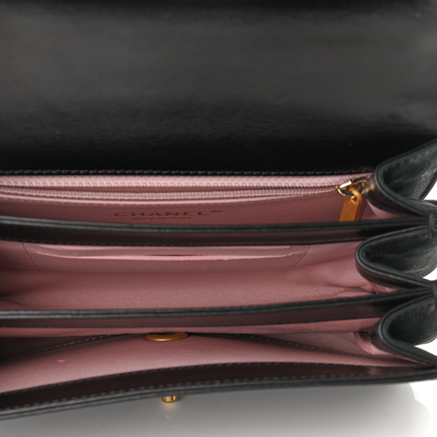 Chanel Iridescent Calfskin Quilted Mini Straight Lined Flap Black 5 of 10