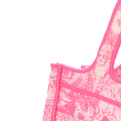 Christian Dior Canvas Embroidered Mini Toile De Jouy Book Tote Pink 12 of 13