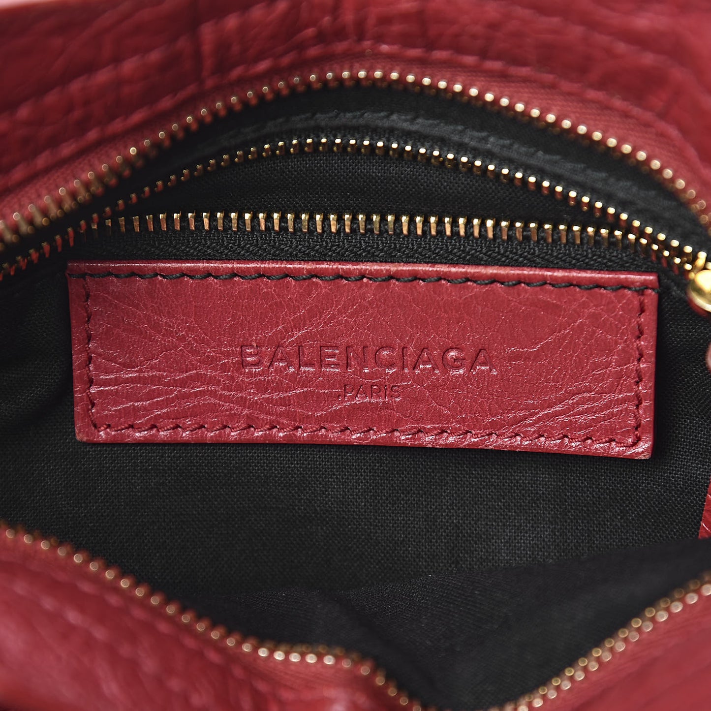 Agneau Classic Gold Hardware Mini City Rouge Sapphire