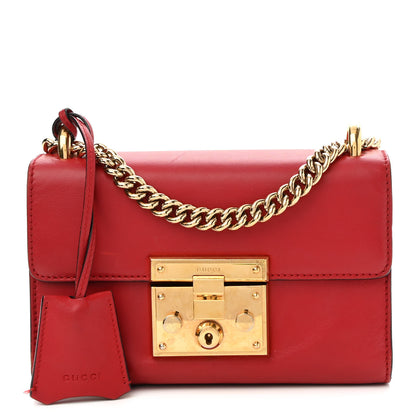Gucci Calfskin Small Padlock Shoulder Bag Hibiscus Red 1 of 13