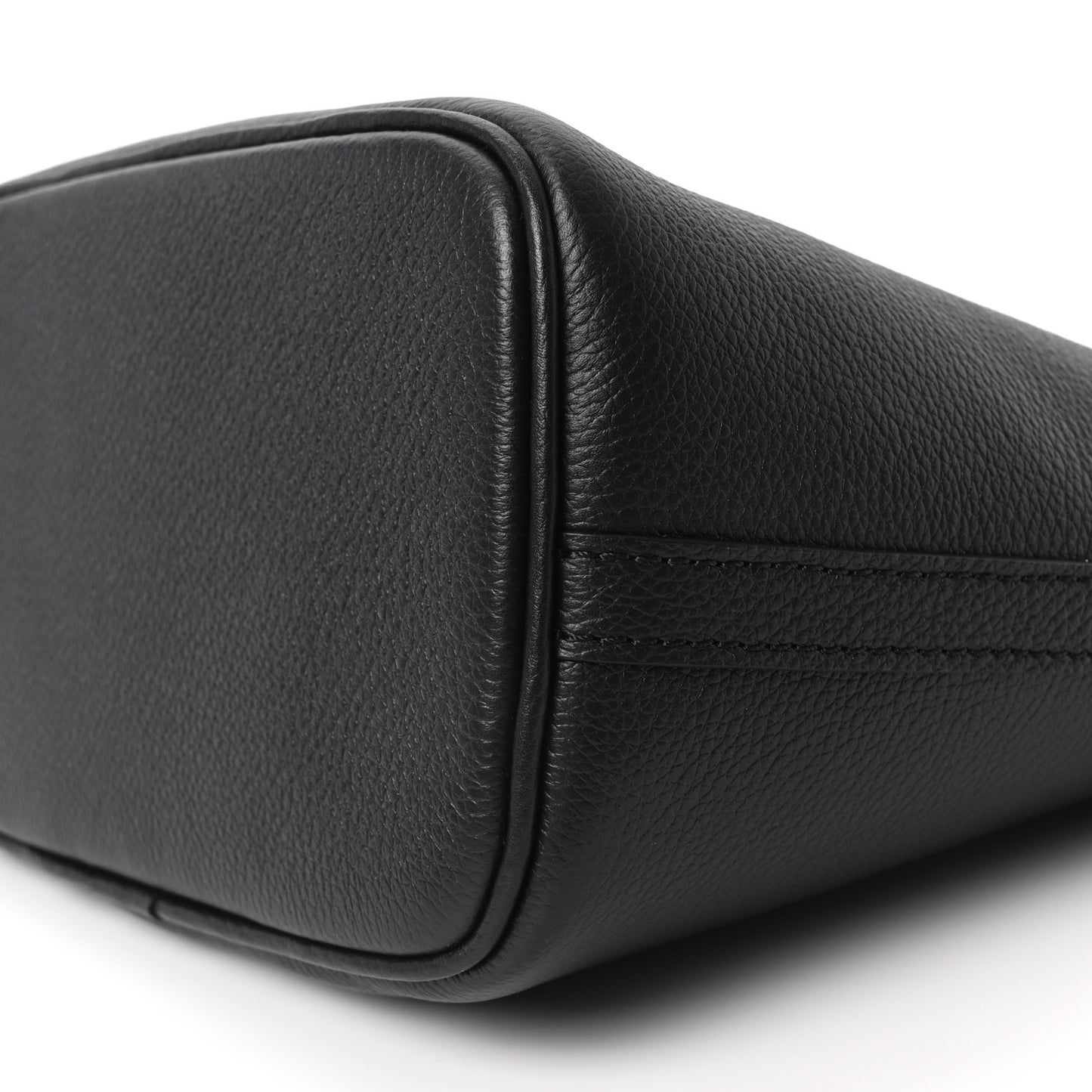 Calfskin Lock and Walk Bucket Black