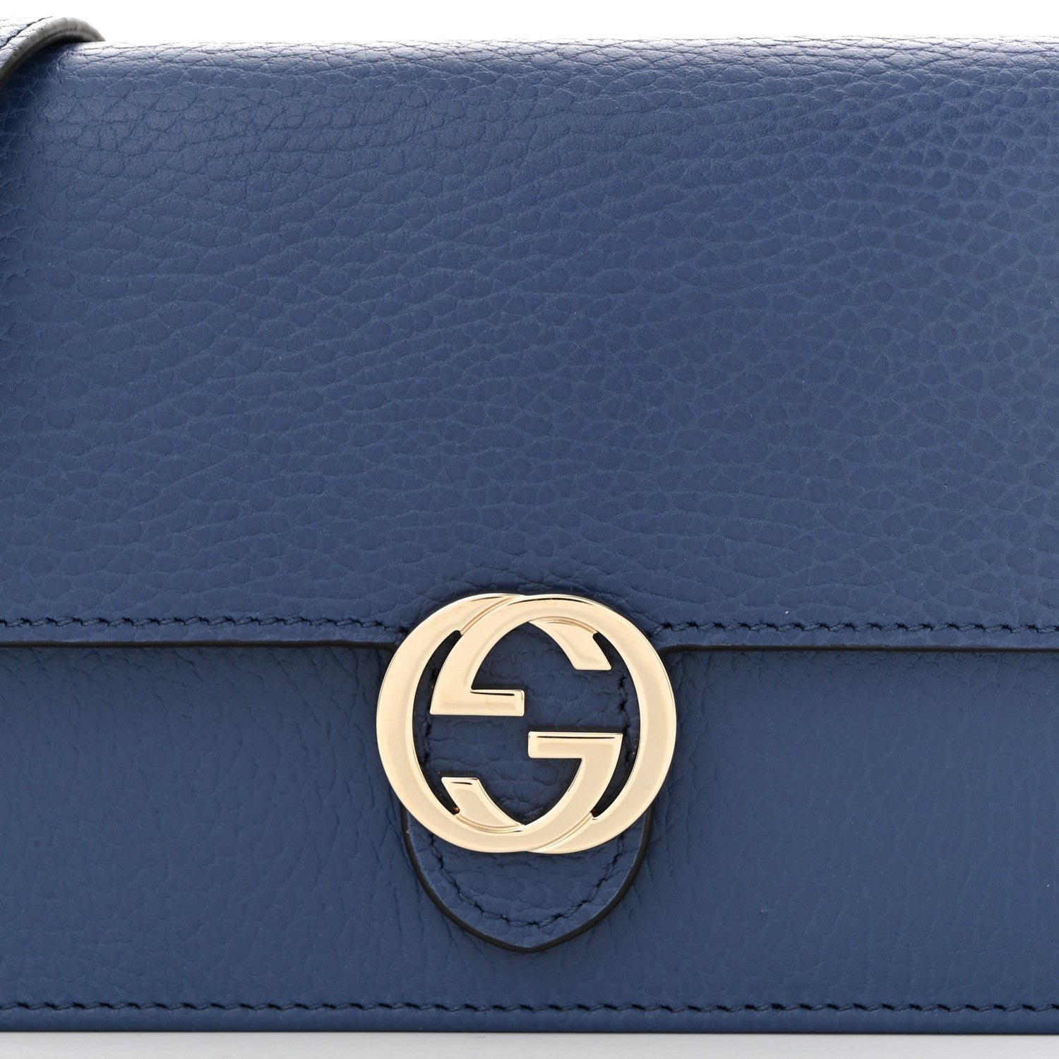 Gucci Dollar Calfskin Interlocking G Chain Wallet Caspian 8 of 11