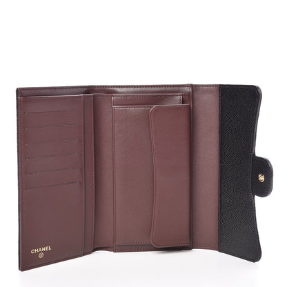 Chanel Caviar Quilted Long Flap Wallet Black 5 of 12