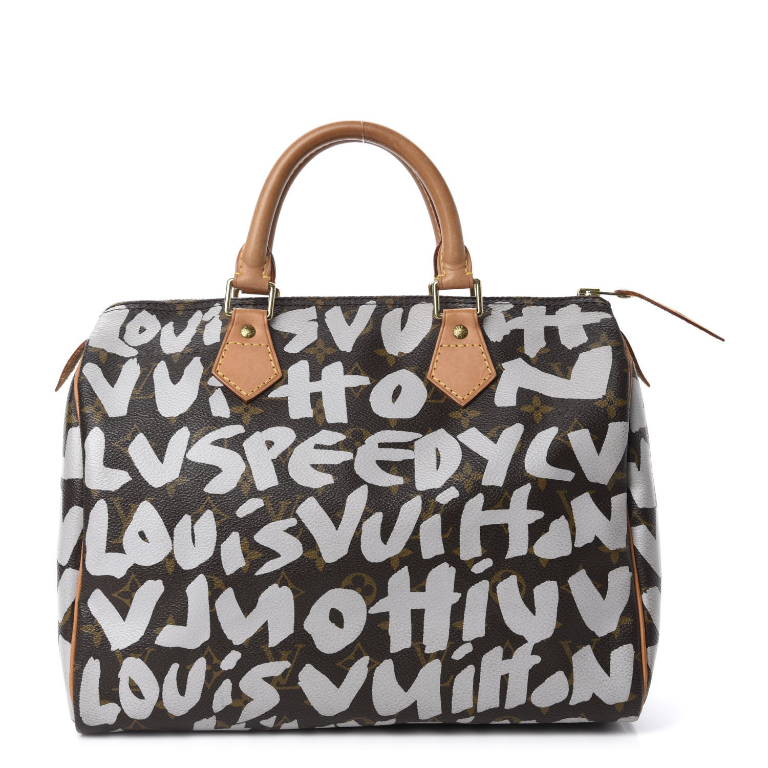 Louis Vuitton Monogram Graffiti Speedy 30 Silver 1 of 10