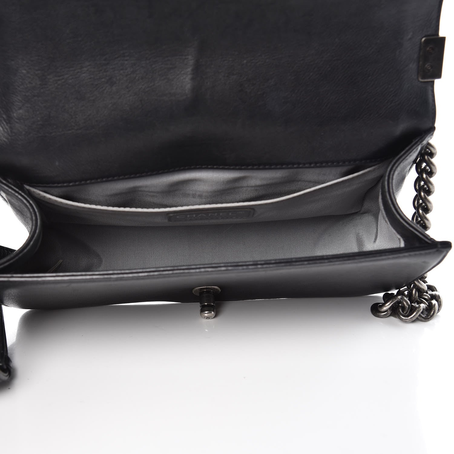 Chanel Calfskin Double Stitch Medium Boy Flap Black 5 of 16