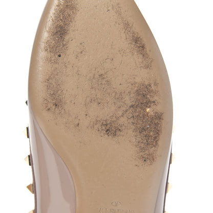 Valentino Garavani Patent Rockstud Ballerina Flats 40 Poudre 9 of 10