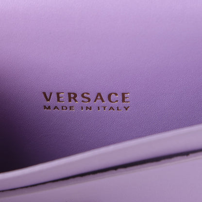 Versace Calfskin Flower Barocco Coin Pouch Violet 7 of 9