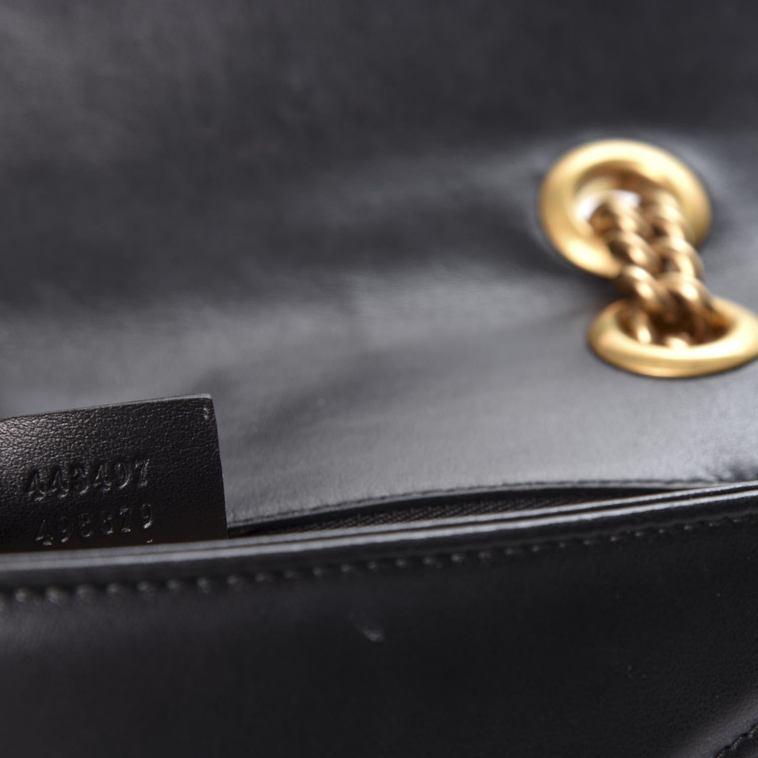 Gucci Calfskin Matelasse Small GG Marmont Shoulder Bag Black 9 of 10