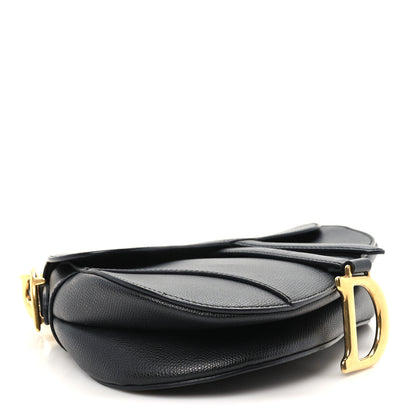 Christian Dior Grained Calfskin Saddle Bag Black 3 of 9