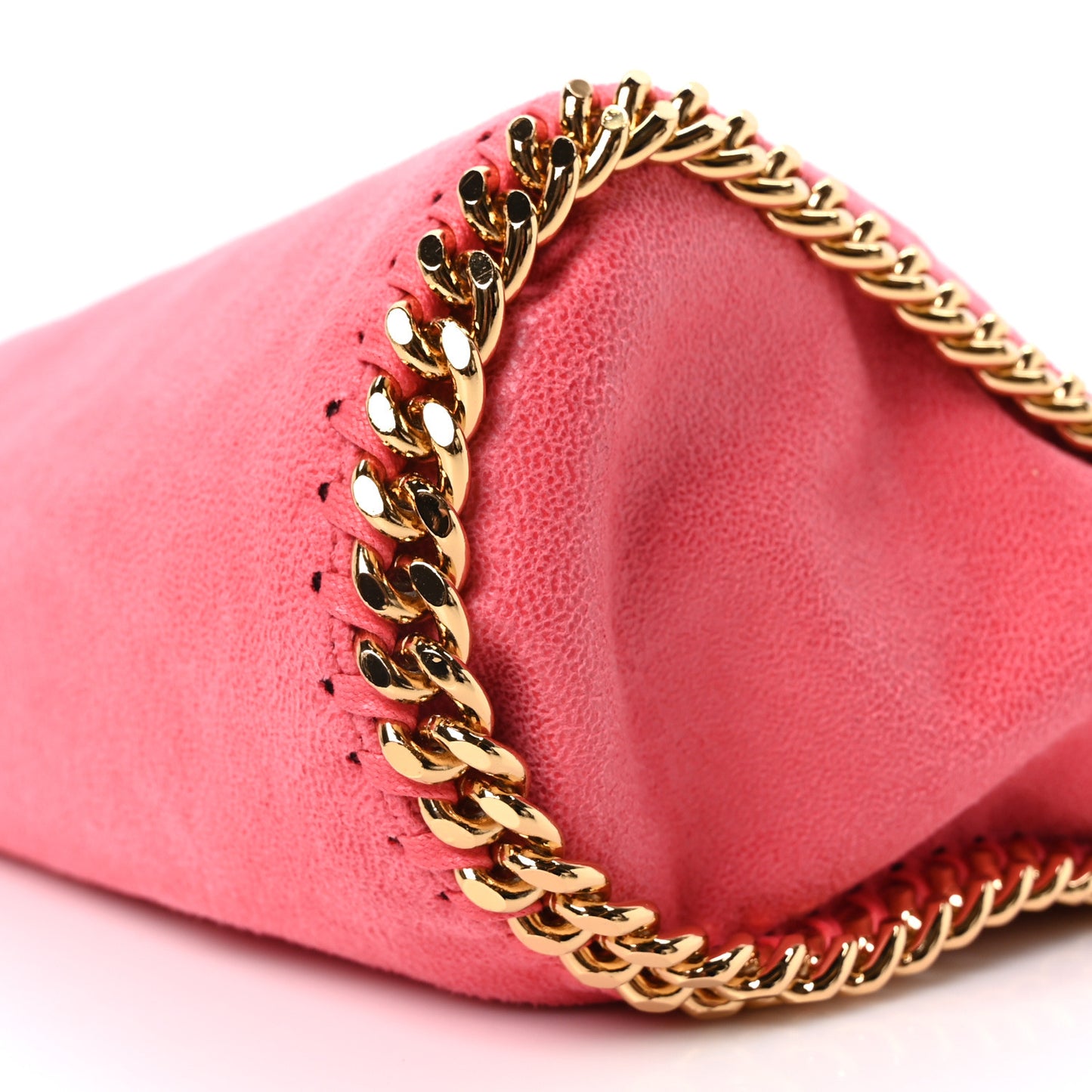 Shaggy Deer Mini Falabella Fold Over Tote Pink
