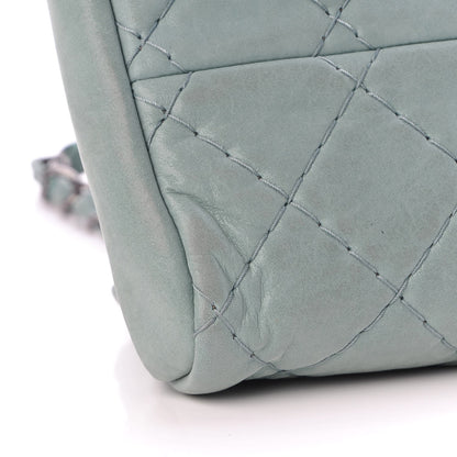 Chanel Iridescent Calfskin Medium Just Mademoiselle Bowler Green 8 of 11