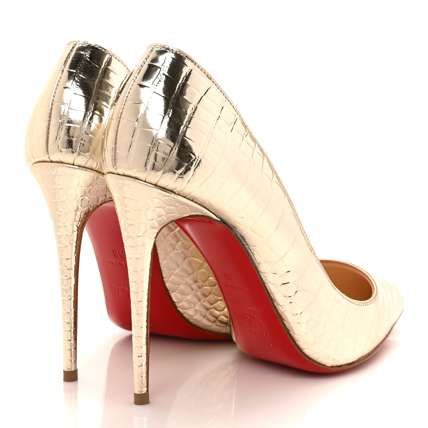 Metallo Cocco Pigalle Follies 100 Pumps 36 Platine
