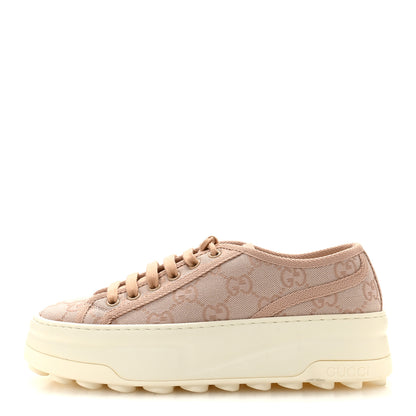 Gucci GG Monogram Womens 1977 Tennis Platform 52mm Sneakers 36 Skin Rose 1 of 9