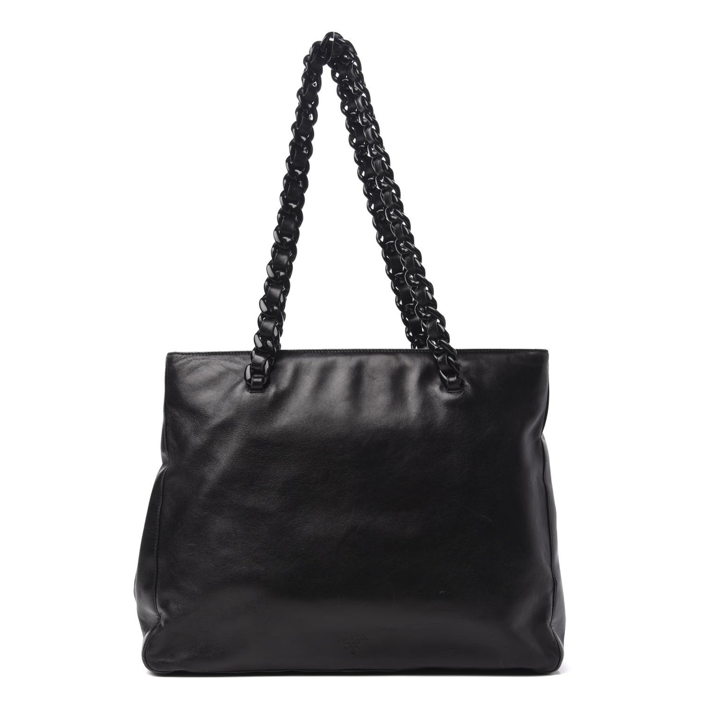 Nappa Chain Tote Black