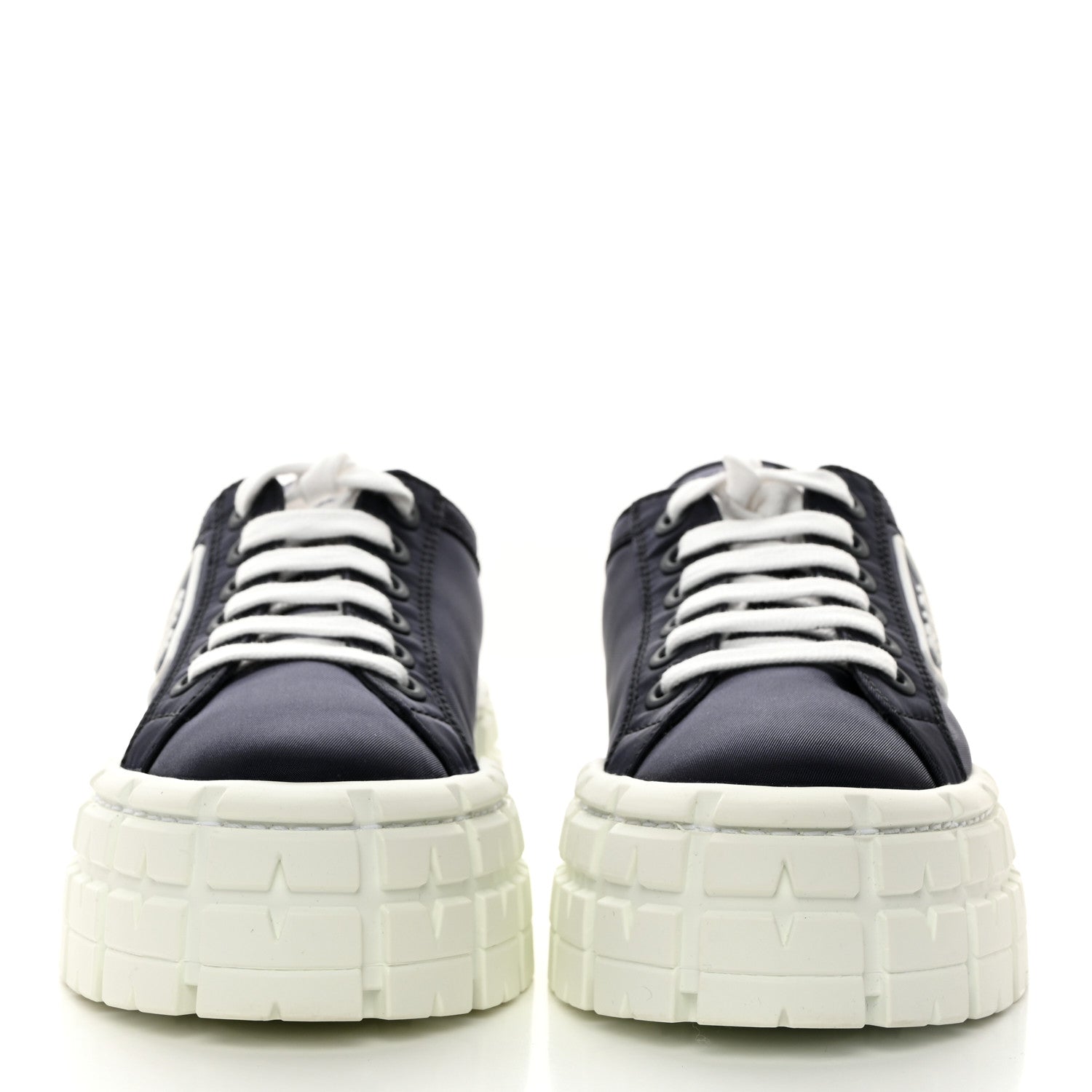 Prada Re-Nylon Gabardine Triangle Logo Double Wheel 50mm Sneakers 38.5 Bleu 2 of 9