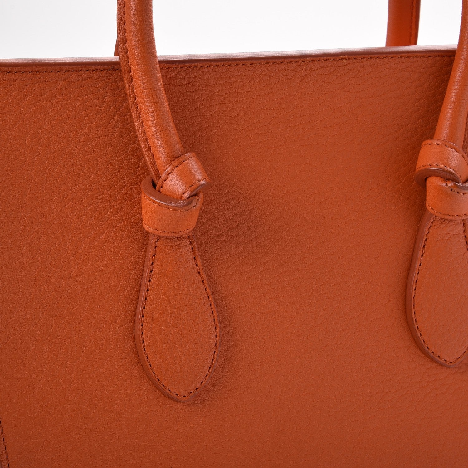 Celine Crisped Calfskin Mini Tie Knot Tote Burnt Orange 12 of 15