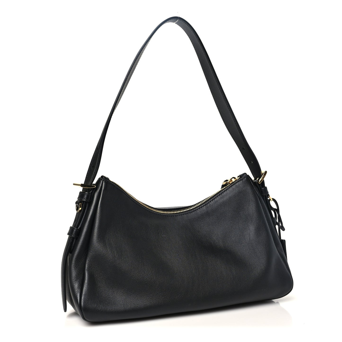 Soft Calfskin Medium Aimee Shoulder Bag Black